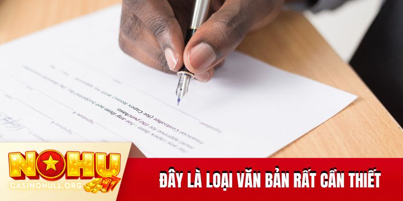 Đây là loại văn bản rất cần thiết