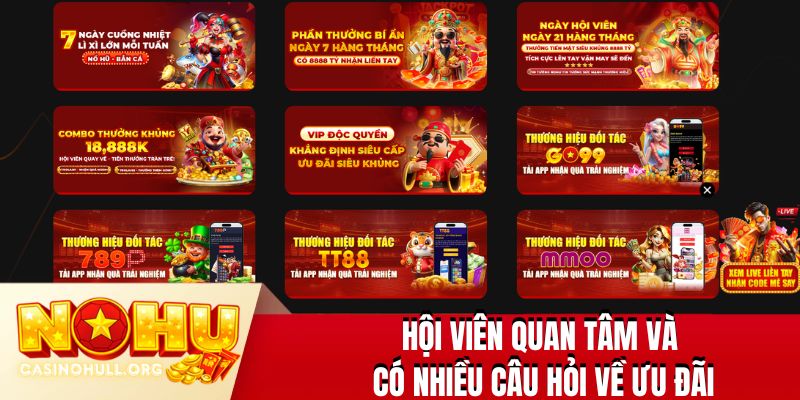 Hội viên quan tâm và có nhiều câu hỏi về ưu đãi 